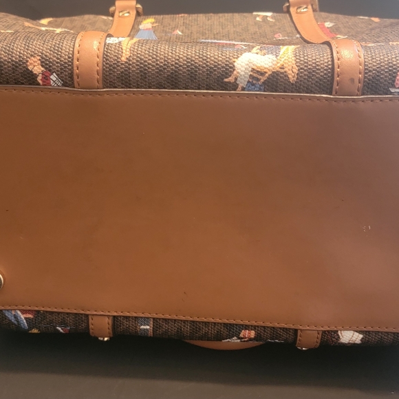 Michael Kors Brown Satchel with Nautical Print NO MAJOR CALLOUTS - Picture 8 of 9